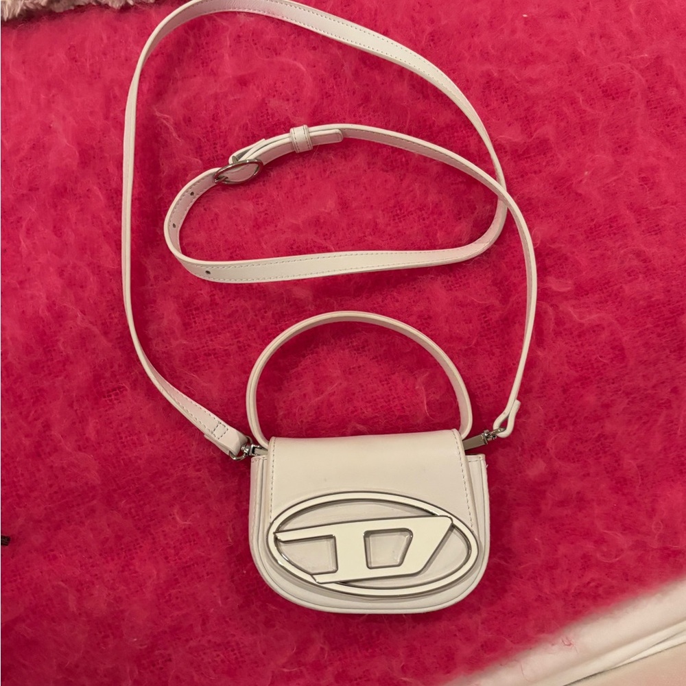 Diesel White Mini Crossbody Bag